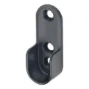 [0683551021] Cupboard rail support, oval  (Powder-coated, 18.5 mm, 49 mm, Black)