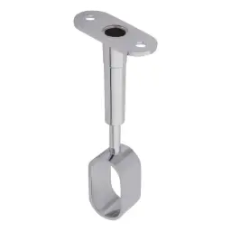Oval wardrobe rail centre support, height-adjustable 