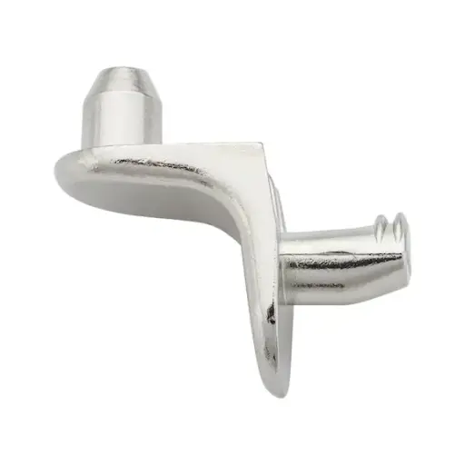 Shelf support with guide pin 