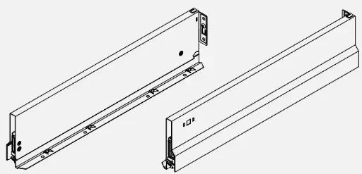 Nova Pro Classic drawer sides H122, left/right